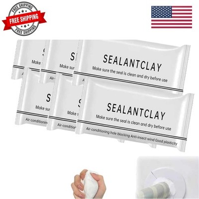 2026 Upgraded Moldable Sealant Clay, Faster Drying - 6-Pack Sealant Mastic, Q...