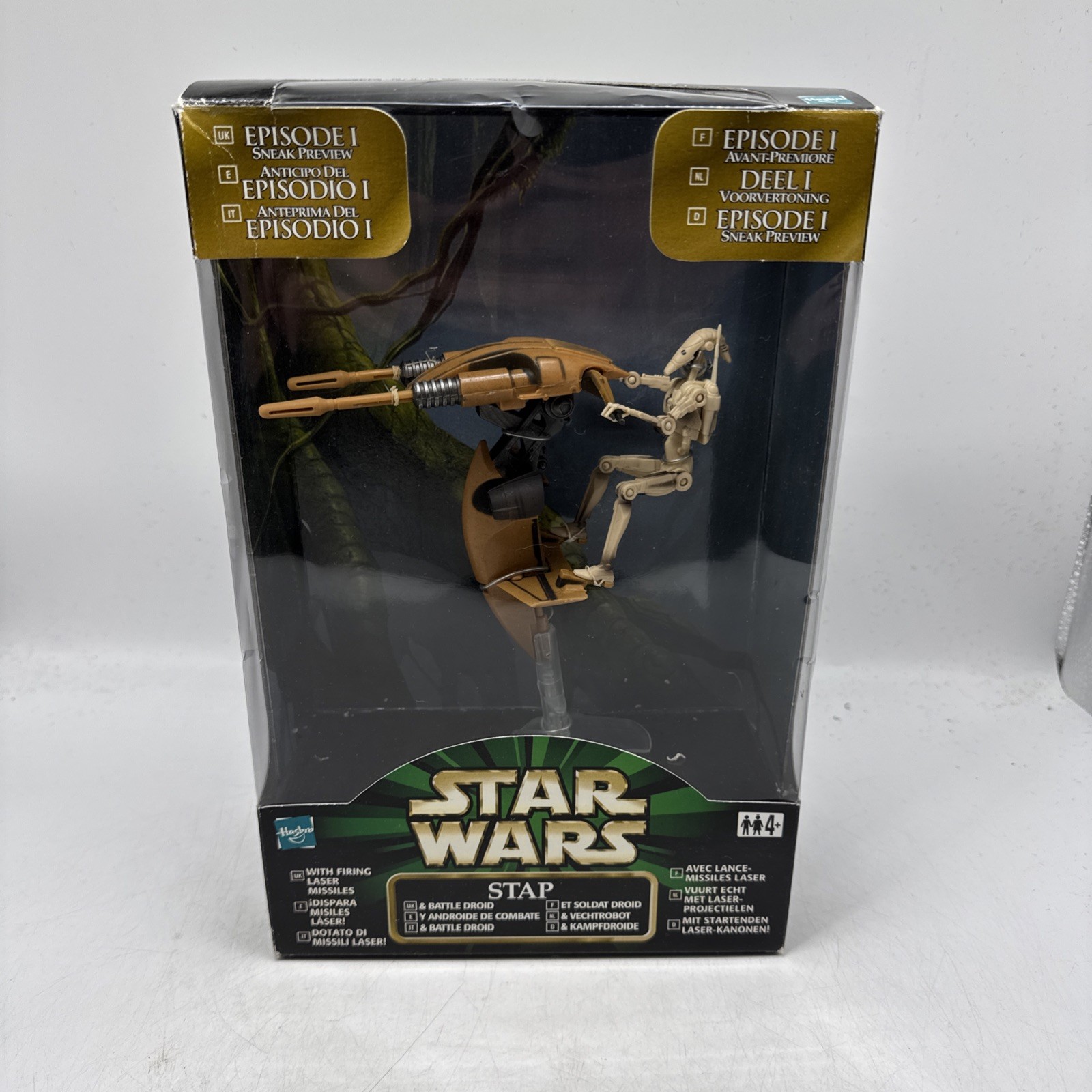 Star Wars Episode 1 Sneak Preview STAP and Battle Droid Hasbro 1999 NEW