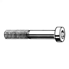 M10-1.50 Socket Head Cap Screw, Low Profile, Zinc Plated Steel, 30 Mm Length,
