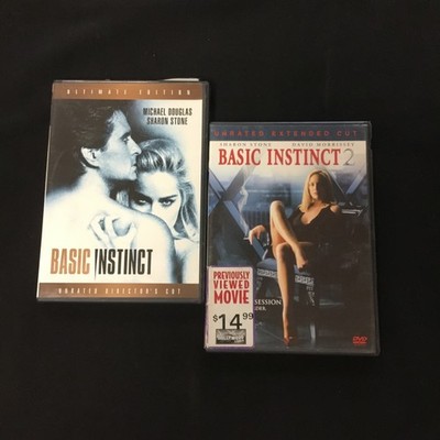 Basic Instinct (1992) + Basic Instinct 2 (2006) - DVD Lot BOTH UNRATED 1 & 2
