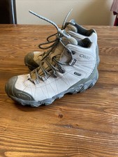 Oboz Bridger Women's Mid-Trail Waterproof Hiking Boots, Size 9, Frost Gray