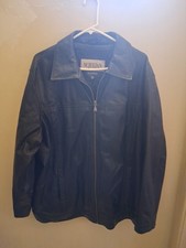 M.JULIAN Wilson Jacket de piel de hombre Sz XL 3 bolsas por dentro.