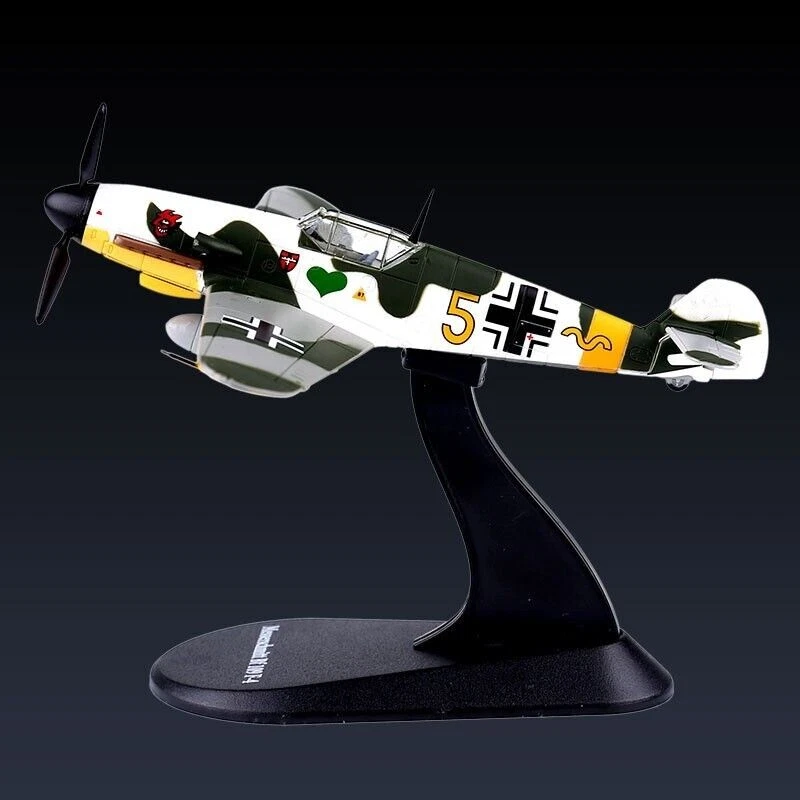 Modello Aereo Militare 1:72 Lega Diecast Messerschmitt Bf-109 Caccia Collezione - Immagine 4 di 4