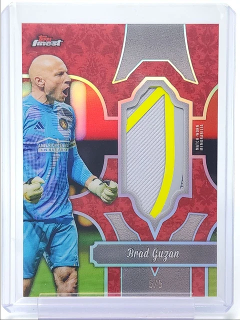 BRAD GUZAN 2024 TOPPS FINEST MLS FABRIC MATCH WORN PATCH RED 5/5 Q0902