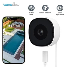 Wansview 2.4GWIFI Window Camera 2K Indoor Cameras for Home Security Ai Detection