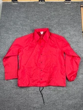 Vintage Windjammer USA CWA 1082 Union Nylon Coach Jacket Red Large 80s Workwear