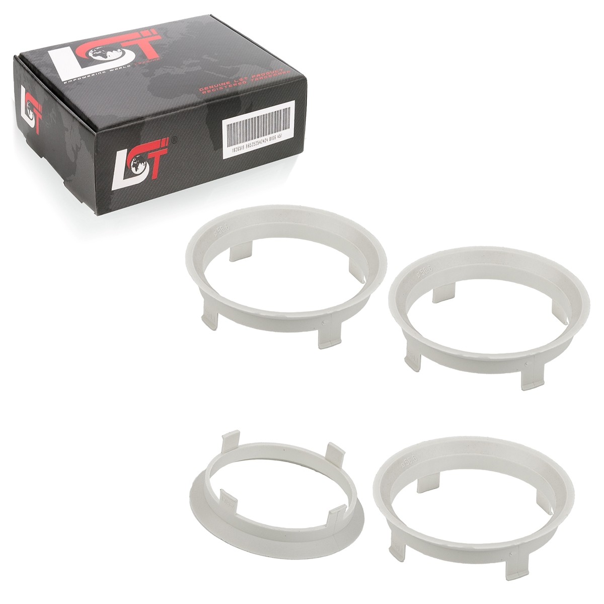 4x Distance Rings Centering for Alloy Wheels Ø 56,6 MM - Ø 60,1 Maybach