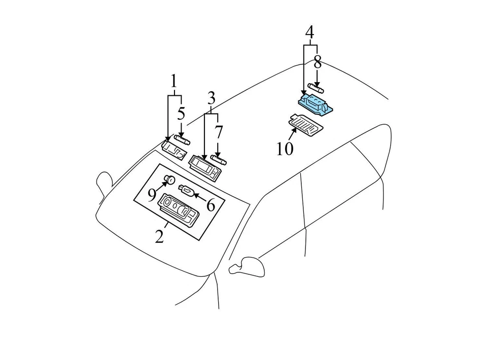 2000-2006 BMW X5 - Luz de leitura interna traseira 6962036 - Imagem 3 de 4