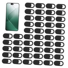 50 Pcs Webcam Cover Practical Laptop Camera Cover Small Portable Phone Black
