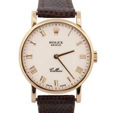 Ladies Rolex Cellini White Jubilee 18K Yellow Gold 26mm Manual Watch 5109 BOX