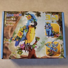 3 in 1 Flower Cat Parrot Butterfly Building Set, Animal Figures Building Toy