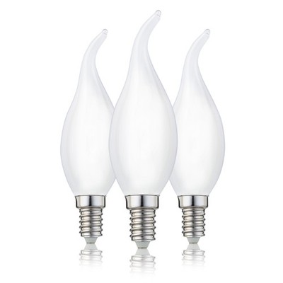 LED Birne Glühlampe Leuchtmittel C35 Lampe E14 Warmweiß 2700 K 2,2W matt 3er Set