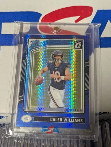 2024 Panini Donruss Optic Rated Rookie Caleb Williams #201 Blue Hyper Prizm (RC)
