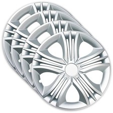 Set 4 Copricerchi 16 Pollici Fun Coppe Ruota Grigie Universali per Peugeot