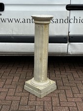 Corinthian Column, Painted Wood, Display Stand. 104 Cms Tall.