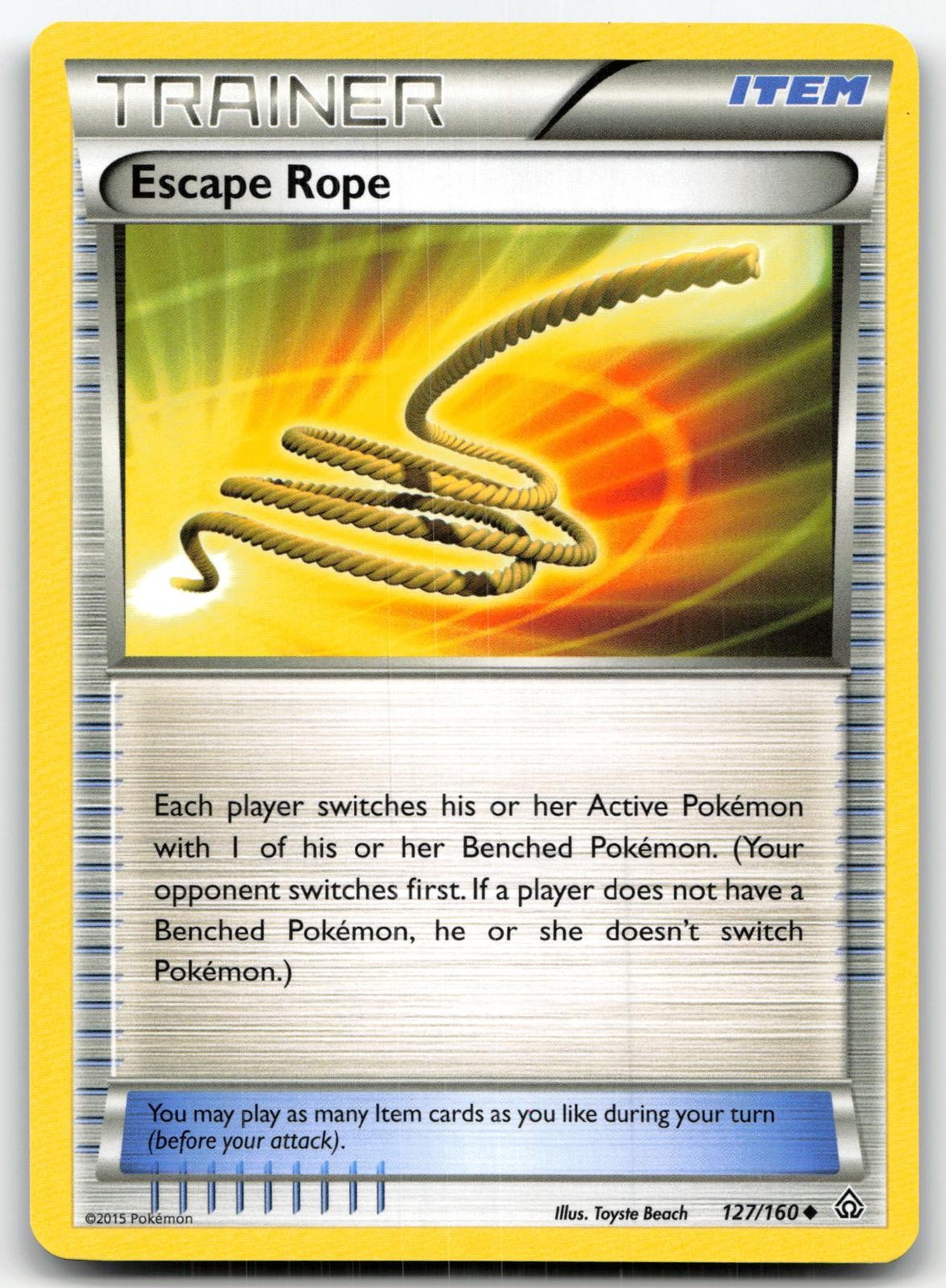 Escape Rope 127/160 Uncommon Primal Clash Pokemon Near Mint