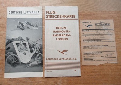 Nachlass Dokumente Deutsche Lufthansa 1930iger Jahre