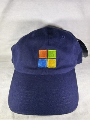 Official Microsoft Logo Baseball Cap Hat Windows PC Computer Buckle Brand New