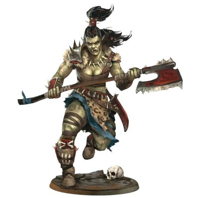 1/18 100mm 3D Print Model Kit Orc Girl Warrior Fantasy Universe Unpainted