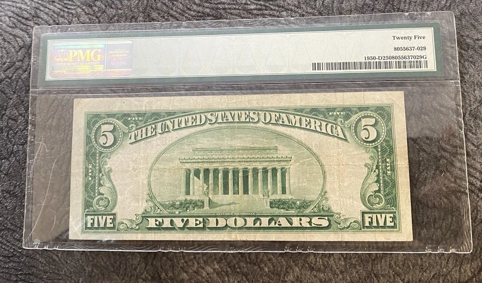 1928 $5 Cleveland Federal Reserve Note PMG 25 - Image 2 of 2