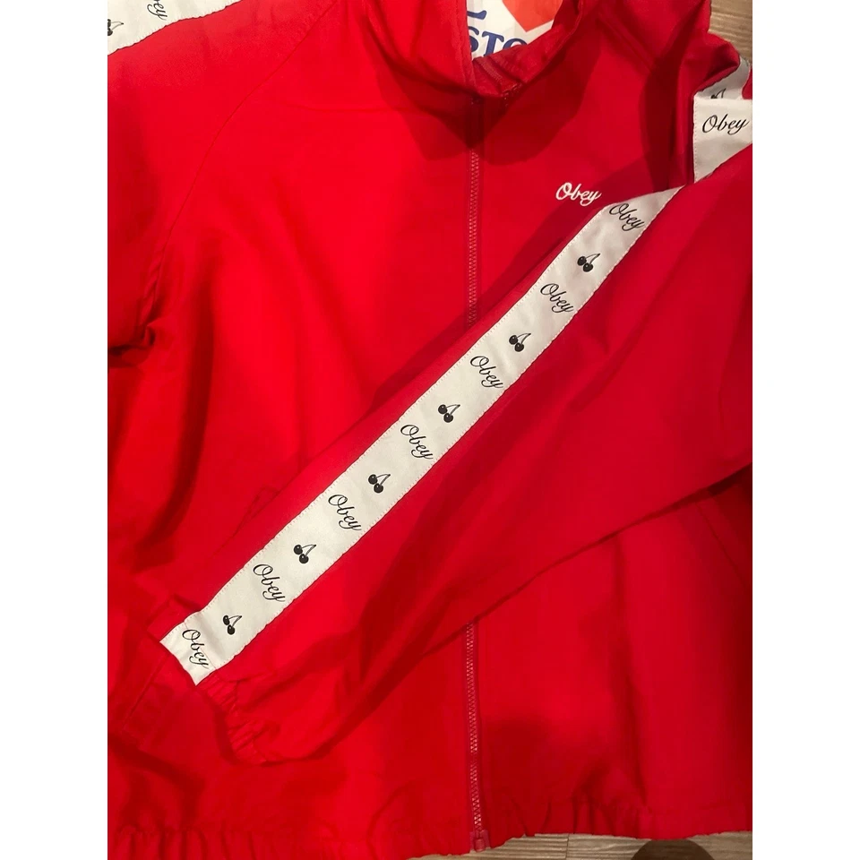 Chaqueta roja Obey Worldwide para hombre M Foto 3 de 4