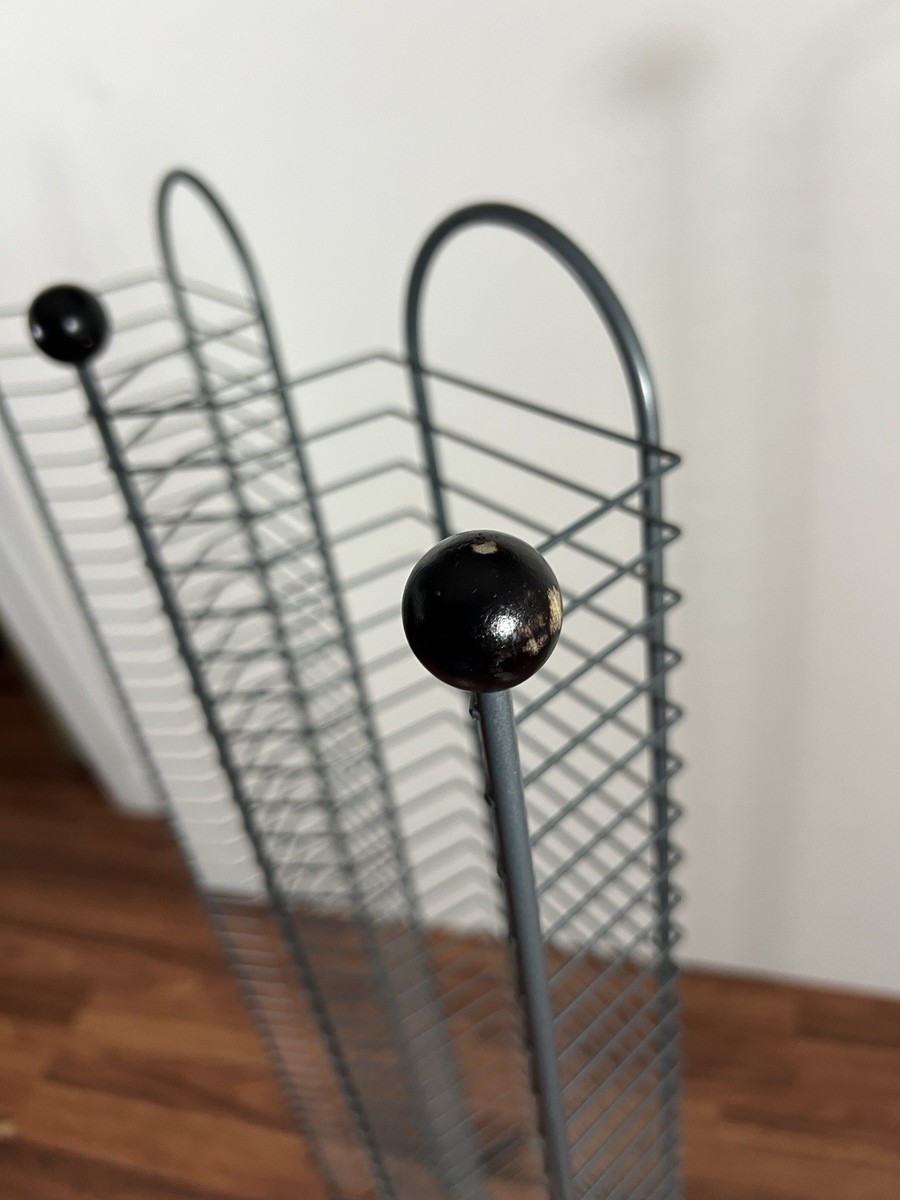 Vintage Metal Wire 90 DVD Video Game Tower Rack Stand 37” Tall Y2K