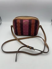 Coach Signature Stripe Mini Camera Bag – Multicolor – Crossbody – Authentic