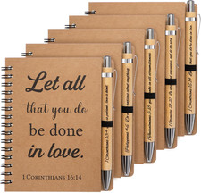 10 Pcs/5 Set of Christian Gifts Spiral Notebooks Bulk Journals with Christian Pe