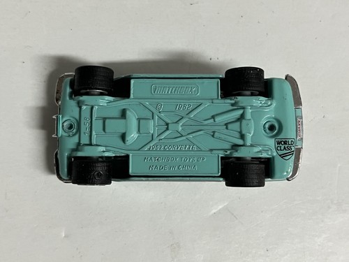Matchbox 1962 Chevrolet Corvette Coupe World Class Cyan Color 1:58 Scale - Picture 7 of 8