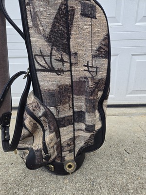 VTG Lady Mizuno Miz Collection Golf Bag Tapestry Leather 6-Way