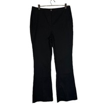 ASOS Black Cotton Blend Basic Plain Career Slacks Pants Women Sz 12