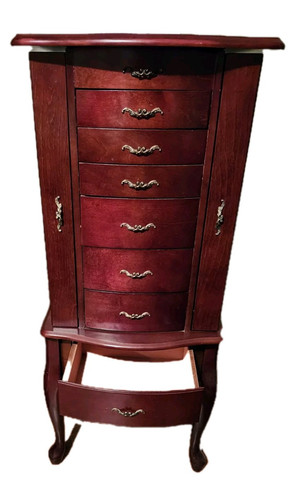 Vintage-Style Wooden Jewelry Armoire with Storage LOCAL Only - Picture 3 of 5