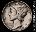 1945 Silver Mercury Dime - Scarce  Very Fine+  Better Date  No Reserve  #L3517