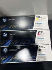Lot Of HP 206A Magenta /yellow/Black Original LaserJet Toner Cartridge