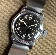 1945 Elgin A-11 Hack Grade 539 16 Jewels US Military Wristwatch -Mint & Serviced