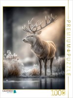 Calvendo Puzzle Red Deer | 1000 Pieces, Finished Size 25.2 × 18.9 In (64 × 48 Cm