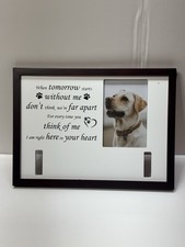 Pet Memorial Frame Dog Photo Frame Quote Paw Print Tribute Gift