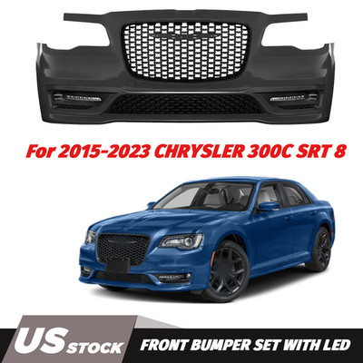 FOR 2015-2023 CHRYSLER 300C 300 C SRT8 SRT 8 SRT-8 FRONT BUMPER SET WITH LED
