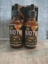 X2 Liquid Biotin & Collagen Hair Growth Drops 50,000mcg Exp.08/25
