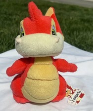 Neopets 2001 Red Yellow Scorchio Dragon 8" Plush Limited Edition Plushie Toy