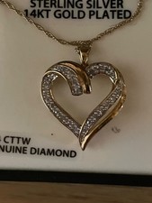 Diamond Heart shaped pendant necklace