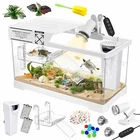 GOZILLA Aquatic Turtle Tank Kit+Lamp+Filter, Upgrade PC Medium-White-KIT
