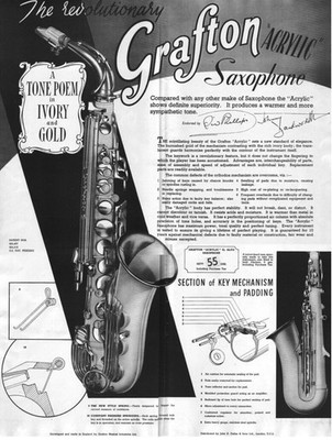 Graftonフェアリー・アルファベットシンブル　7つ　スカラップ辺 Rare 1960s Grafton Acrylic Alto Saxophone W/ Case Sax Stand