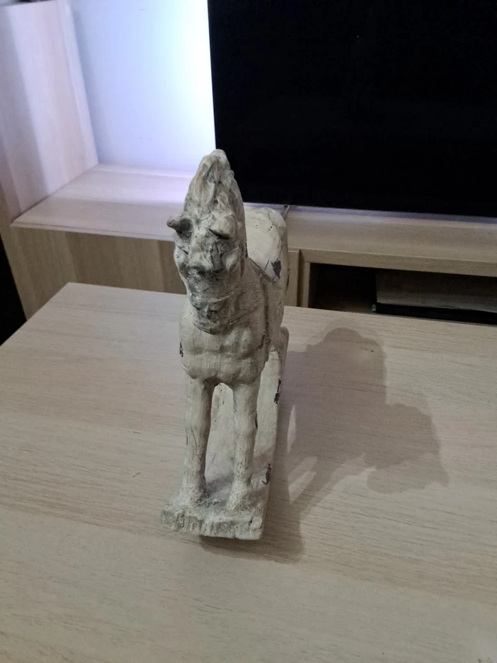 Statue Cheval à Bascule Ancien - Photo 2/3