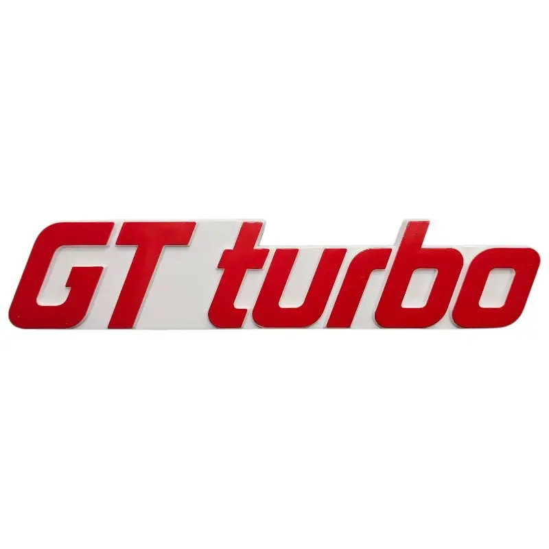 Emblème Logo GT Turbo Renault 5 noir brillant pour hayon Supercinq