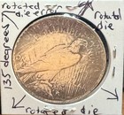 RARE ERROR 1927-D PEACE SILVER DOLLAR 135 Degree Rotated Die & TONING Key Date — photo 2