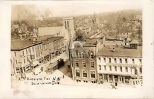 1913 Bellefontaine OH Ohio Birds Eye View N.W. RPPC Photo Postcard COPY