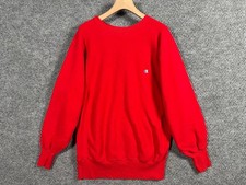 Vintage 80s Champion Reverse Weave Sweatshirt Men's XL Red Crewneck Made in USA
