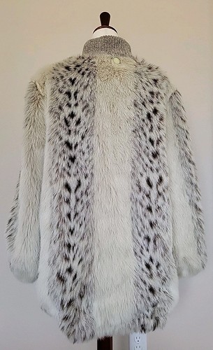 Vtg Monterey Womens Faux Fur Lynx Coat Size 18 Jacket Mob Wife Old Money 90s 80s - Picture 8 of 16