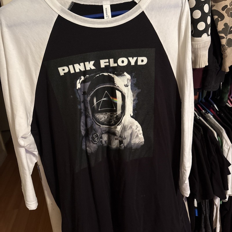 Vintage Pink Floyd 3/4 Sleeve Baseball Tee Size Large
